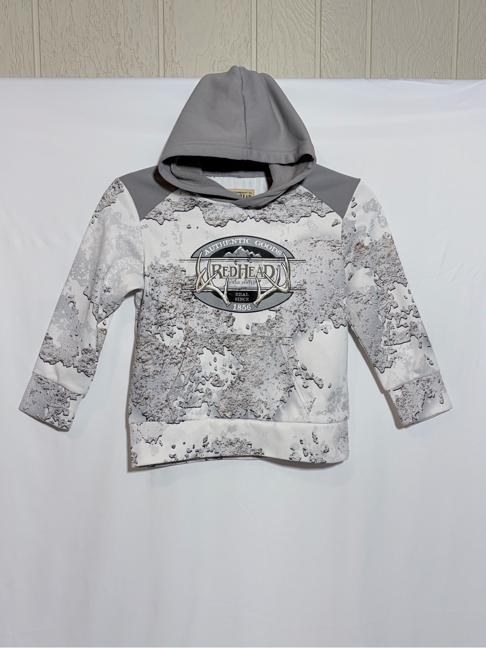 RedHead Kids' Gray Camo Hoodie Sweatshirt size small (6/7)